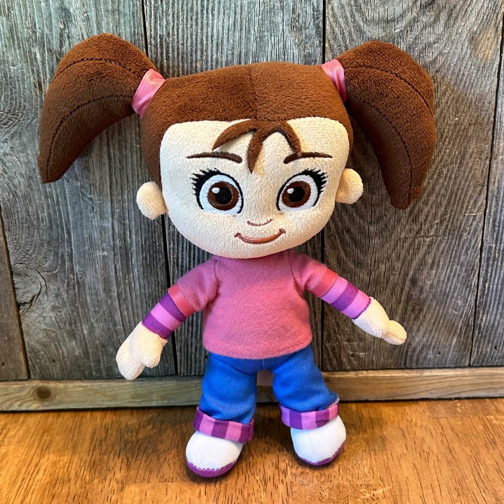 Kate & Mim-Mim‎ Kate Plush Doll 8.5" Stuffed Toy Just Play Pink Shirt Pigtails